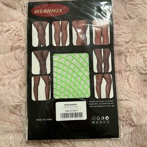 Neon Green Fishnet Stockings